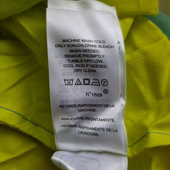 Lauren Ralph Lauren Ombre Print Chiffon Strapless Gown Blue Green Womens Size 6 - Picture 14 of 16